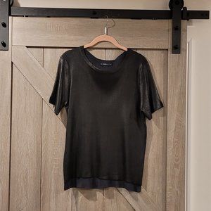 ZARA top, size L, metalic black